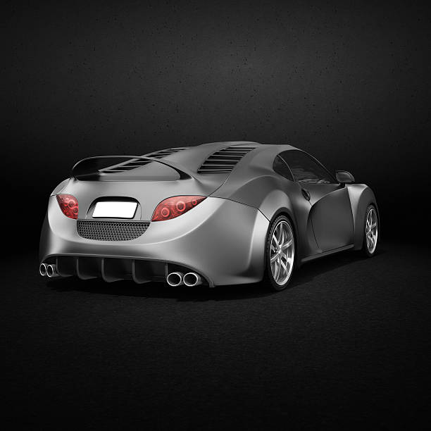 istock grayscale supercar - tail lights in color 157508436