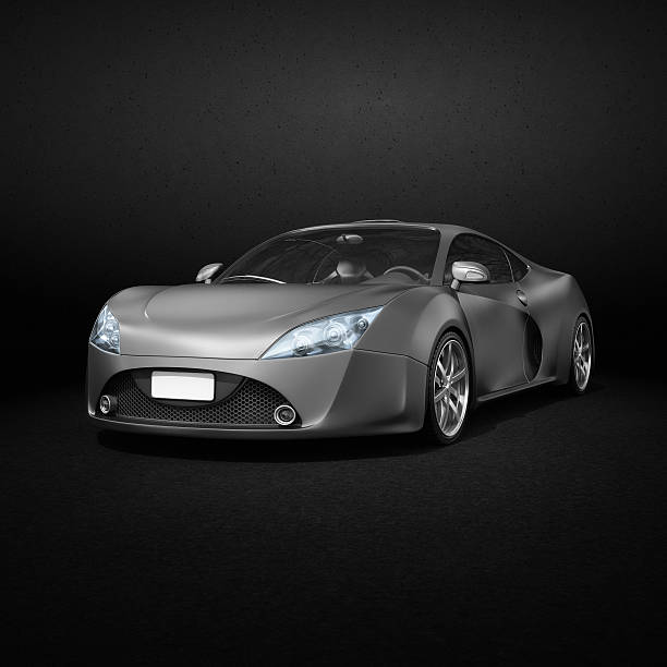 istock grayscale supercar - head lights in color 157508479