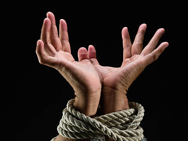 Hands Tied Up  kidnapping stock pictures, royalty-free photos & images