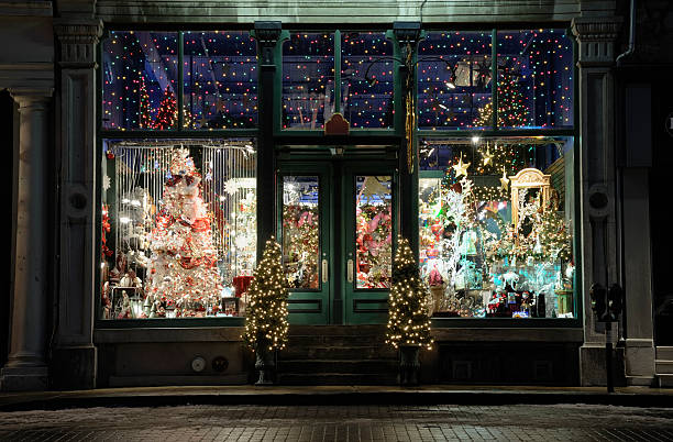 Christmas store window display  window shopping stock pictures, royalty-free photos & images