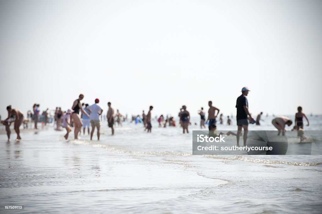 Menschen am Strand - Lizenzfrei Bildkomposition und Technik Stock-Foto