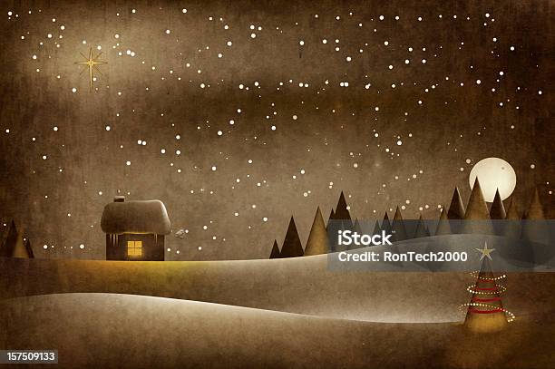 Velha Moda Natal - Fotografias de stock e mais imagens de Natal - Natal, Inverno, Noite