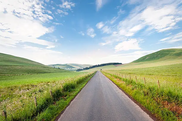 Photo of Straight Scottish Country Road