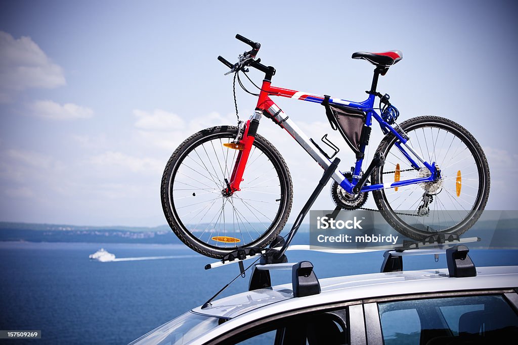Mountain bike world championships auf Fahrrad Dach carrier - Lizenzfrei Fahrrad Stock-Foto