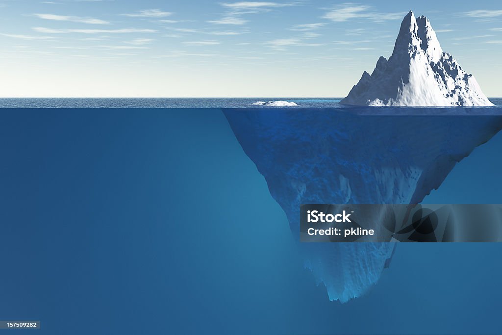 Tip of the iceberg  Iceberg - Ice Formation Stock Photo