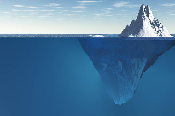 Tip of the iceberg stock photo
