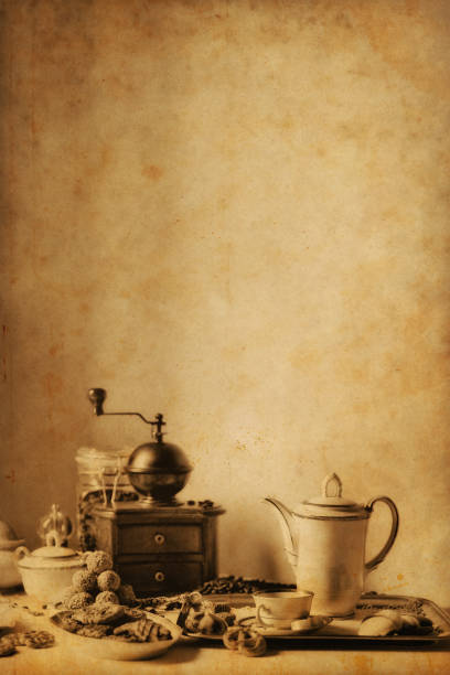 boiling coffee pot with spoon mixing