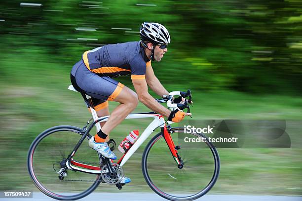 Cyclist In The Action Stock Photo - Download Image Now - Cycling, Racing Bicycle, Bicycle