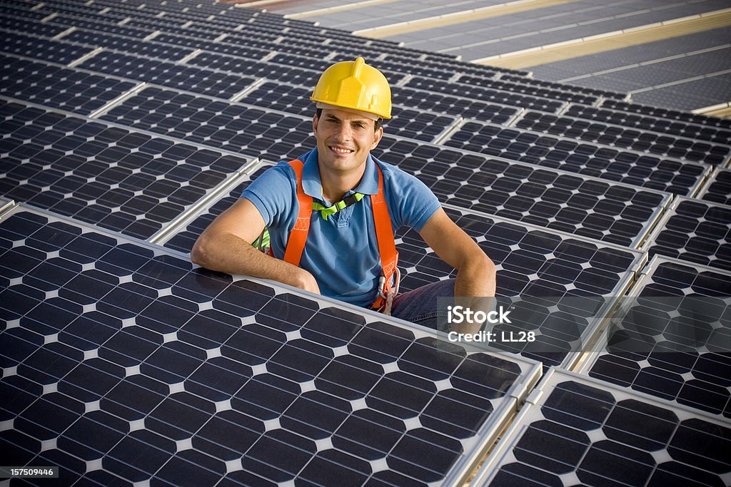 Ritratto - Foto stock royalty-free di Pannello solare