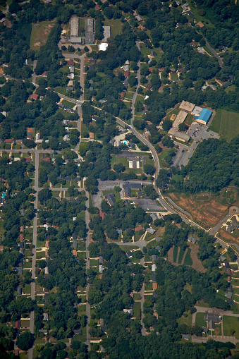Aerial view of Atlanta residential area in northern Atlanta, GA atlanta,georgia,aerial view,aircraft point of view,directly overhead,neighborhood,suburb,southeast,free,free,free(5dMKII)
