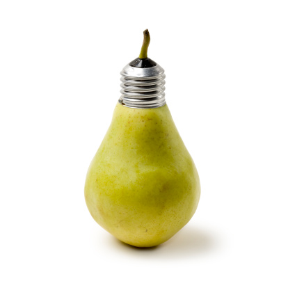 Electric light bulb with a small base isolated on a white background