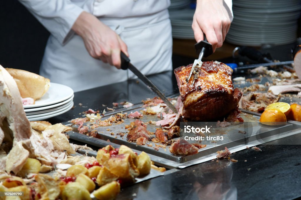 Ветчина Жареная мясн�ые блюда - Стоковые фото Набор для нарезки роялти-фри