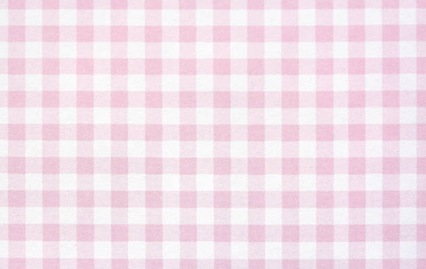 розовый в клетку гингем - gingham pattern стоковые фото и изображения