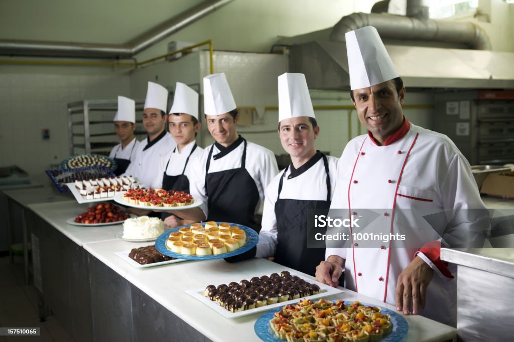 Glückliche Köche - Lizenzfrei Arbeiten Stock-Foto