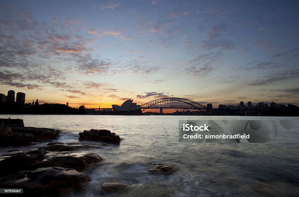 Солнце заходит в Сиднее - Стоковые фото Сидней - Австралия роялти-фри