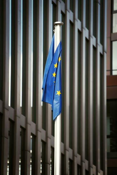 istock Hanging European Flag 157510388