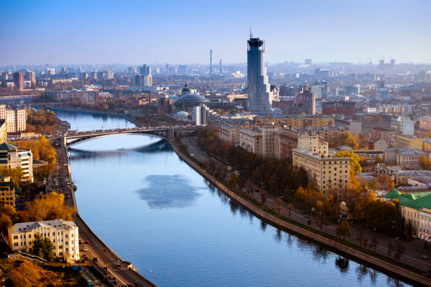 istock Moscow cityscape with river 157510465