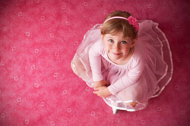 Beautiful happy little ballerina