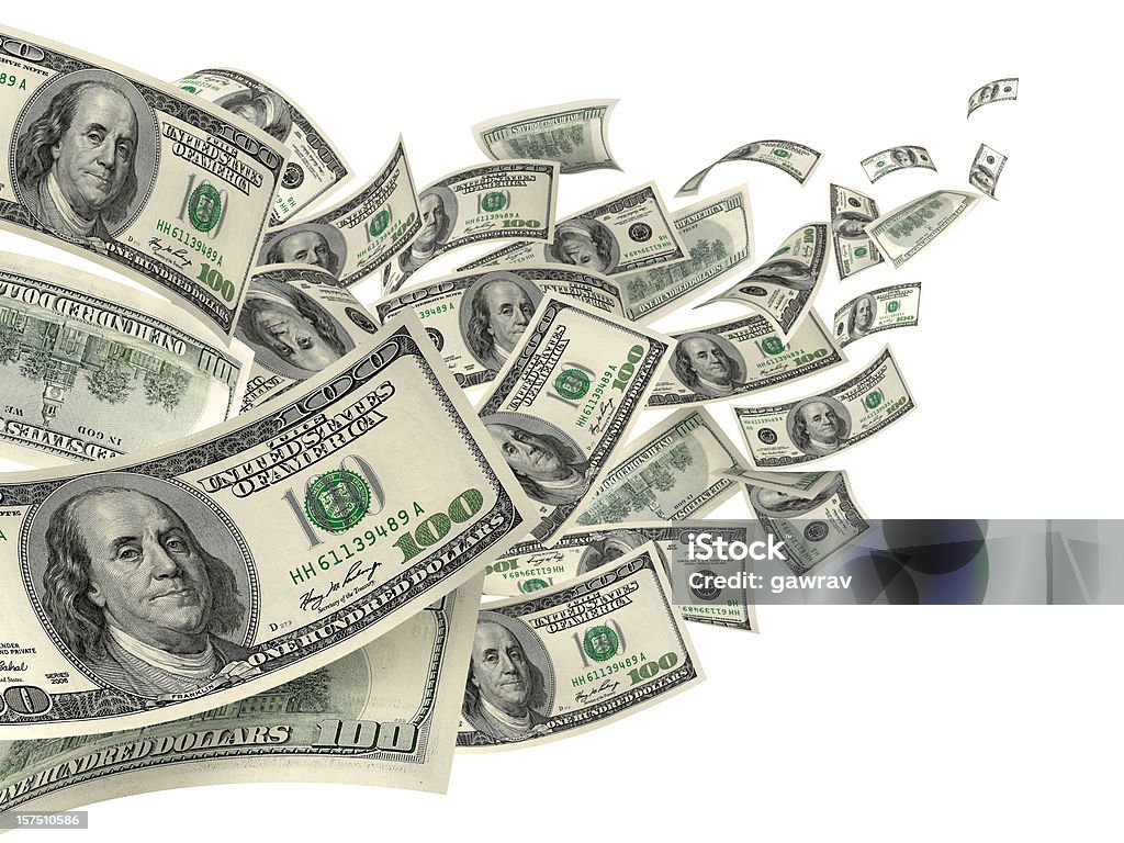 米国ドル紙幣で 100 くつろぎ - キャッシュフローのロイヤリティフリーストックフォト