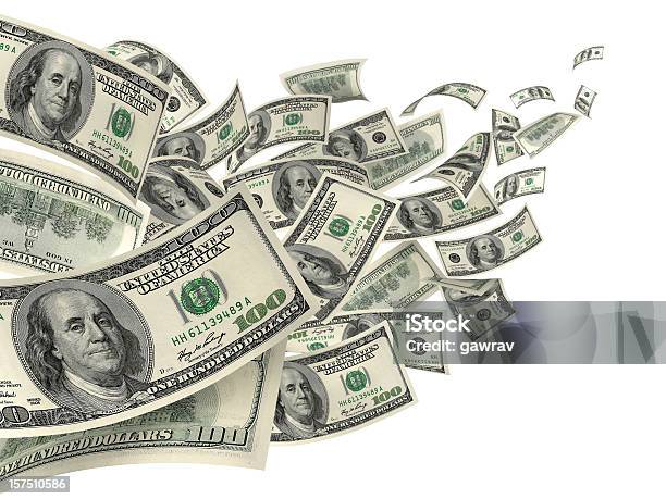 米国ドル紙幣で 100 くつろぎ - キャッシュフローのストックフォトや画像を多数ご用意 - キャッシュフロー, 空中, 紙幣