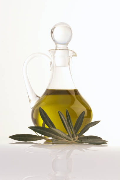 istock olive oil with leaves 157510664