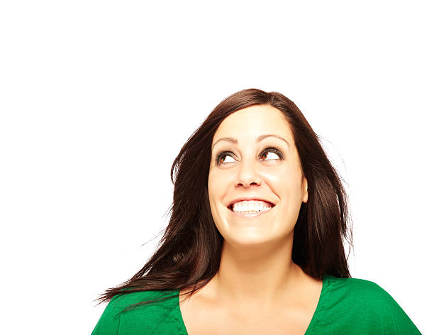 istock Woman Smiling and Looking Upward 157510894