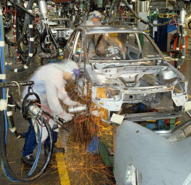 istock Welding during the production line of an automobile  157511359