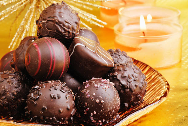 istock truffles and golden christmas decoration 157511396