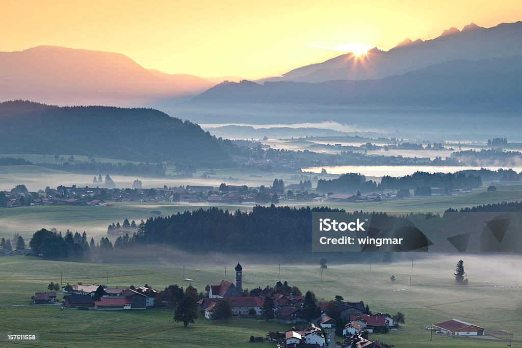 morning glory na Baviera Alemanha - Royalty-free Allgau Foto de stock