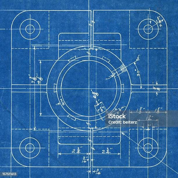 Cianografia - Immagini vettoriali stock e altre immagini di Cianografia - Cianografia, Sfondi, Progetto