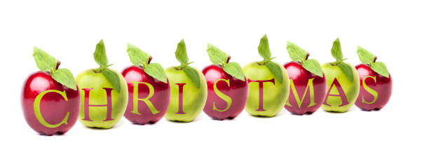 christmas-englische redewendung - letter m alphabet food fruit stock-fotos und bilder