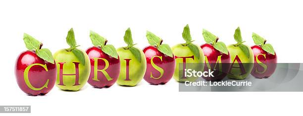 Boże Narodzenie - zdjęcia stockowe i więcej obrazów Jabłko - Jabłko, Litera R, Białe tło