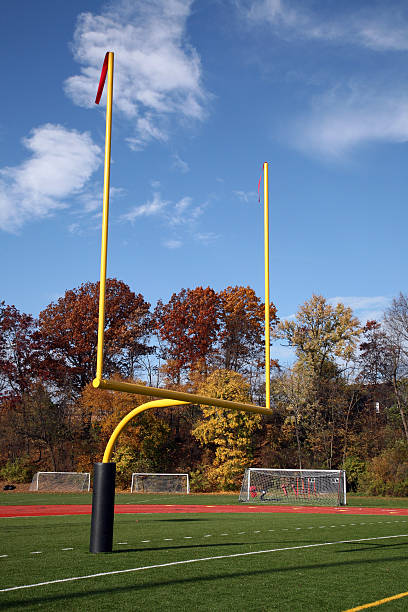 istock Football Goal Post & Autumn Trees 157511898