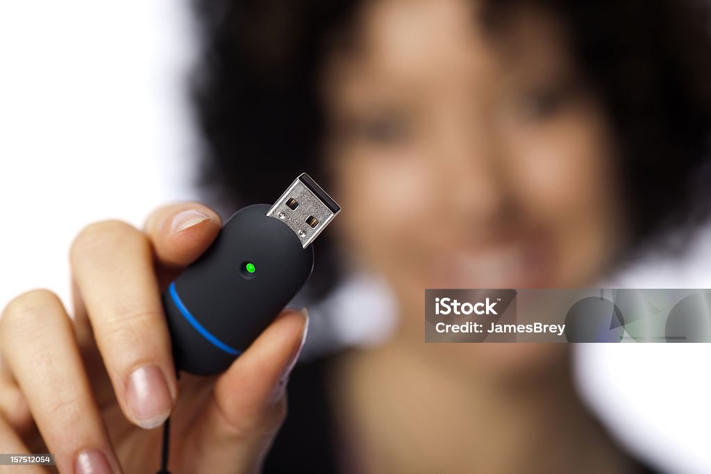 Almacenamiento de datos personales portátiles y de bolsillo de accionamiento de memoria Flash USB - Foto de stock de Llavero USB de memoria libre de derechos