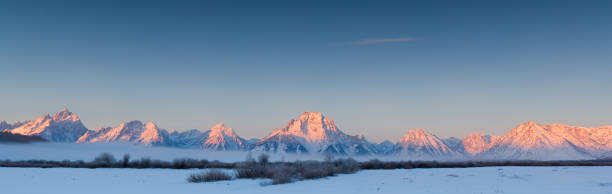 istock Snowy Teton mountain range at sunset 157512128