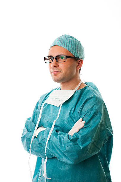 istock Male Surgeon Standing with Arms Crossed, Studio Portrait 157512243