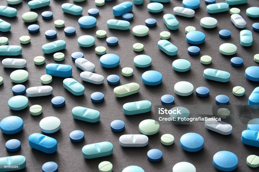 Pilules bleu - Photo de Abus de stupéfiants libre de droits