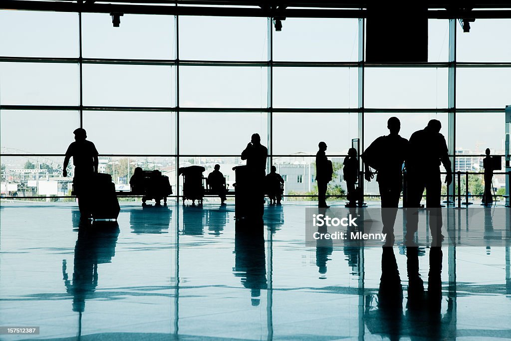 Turistas no aeroporto - Royalty-free Aeroporto Foto de stock