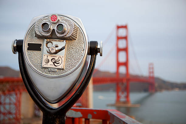 istock Binocular veiwer pointed at Golden Gate Bridge 157512438
