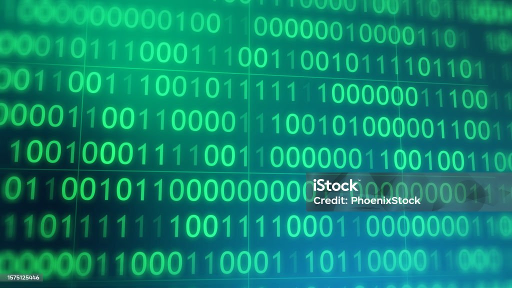 Binary Code 3d Bg With Camera Movement Abstract Binary 0 And 1 Code ...