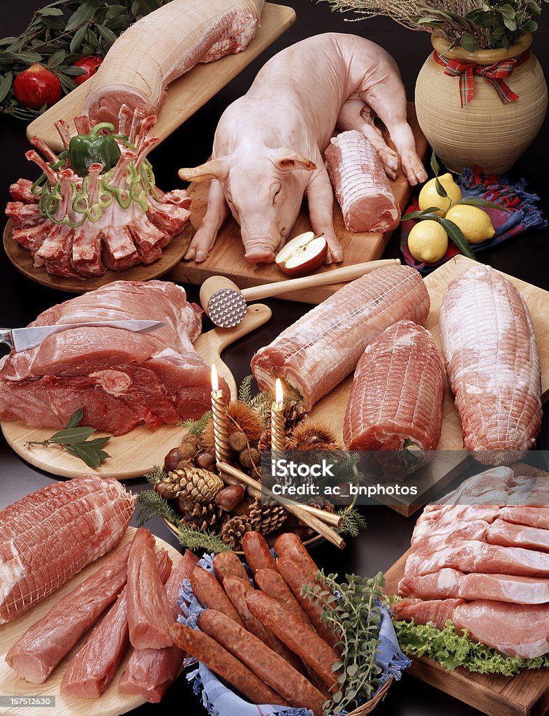 Fresh Raw Pork Meat  Piglet Stock Photo