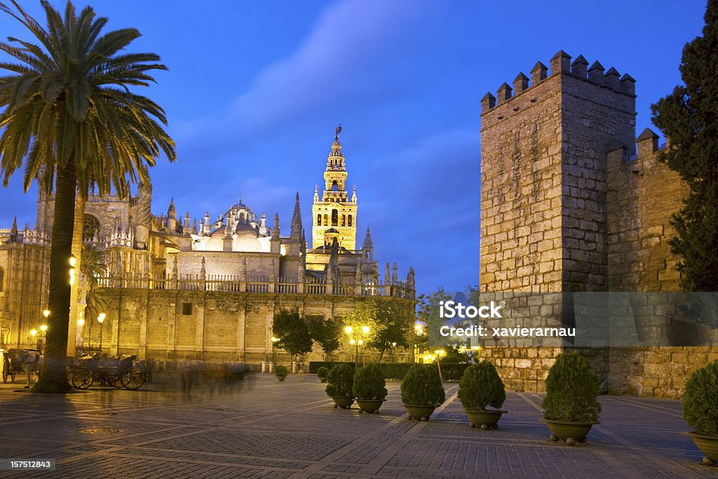 Town of Seville Streets of Seville next to La Giralda. Seville Stock Photo