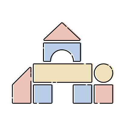 Building blocks Cute and simple illustration material