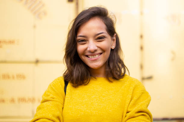 istock Close up smiling mixed race young woman 1575129052