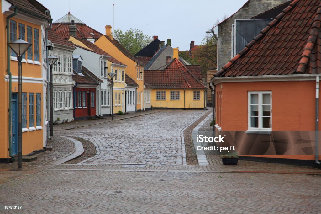 Hans Christian Andersen House Odense sur un jour de pluie - Photo de Hans Christian Andersen libre de droits