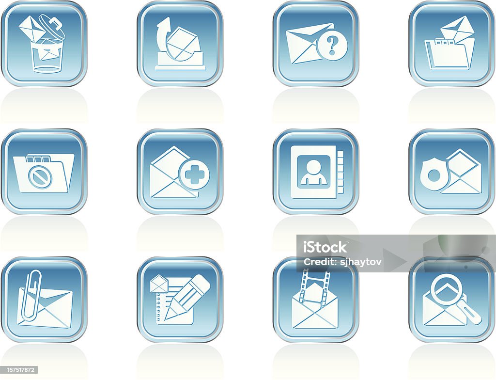 E-mail and Message Icons E-mail and Message Icons - vector icon set Achievement stock vector