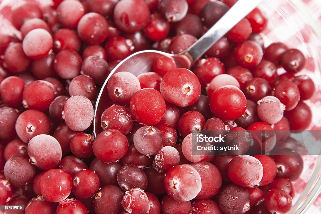 Helado de arándano rojo en tazón de servilleta - Foto de stock de Alimento libre de derechos