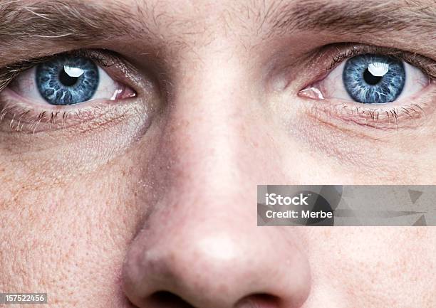 Blue Eyes Stock Photo - Download Image Now - Men, Close-up, Blue Eyes