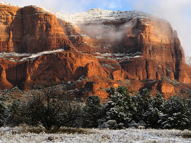 istock Red Rock Butte Sedona Snow Winter 157522497