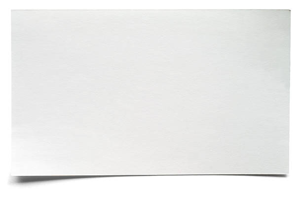 白の孤立した空の索引カード - paper sheet ストックフォトと画像